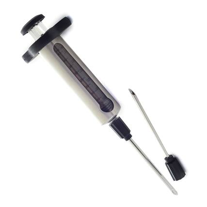 Front. Norpro - Stainless Steel Flavor Injector, 1.5 oz Capacity with 2 Needles - Silver.
