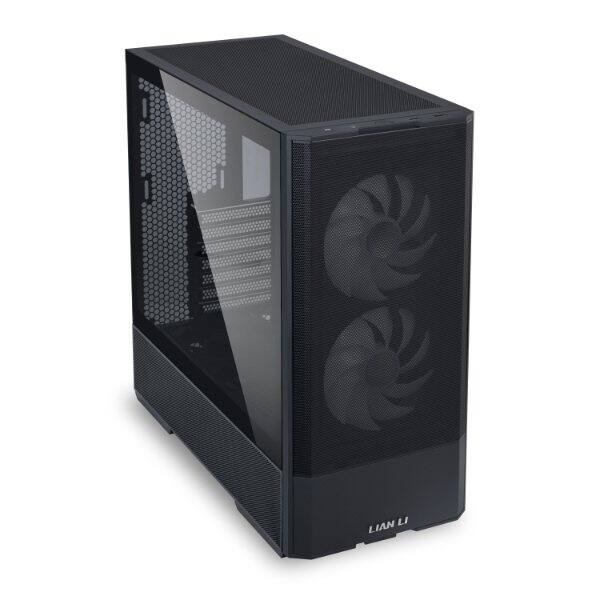Angle. Lian Li - LIAN LI LANCOOL 207RX ATX RGB Case, 2x140mm ARGB + 2x120mm PWM Fans, Tempered Glass (Black) - Black.