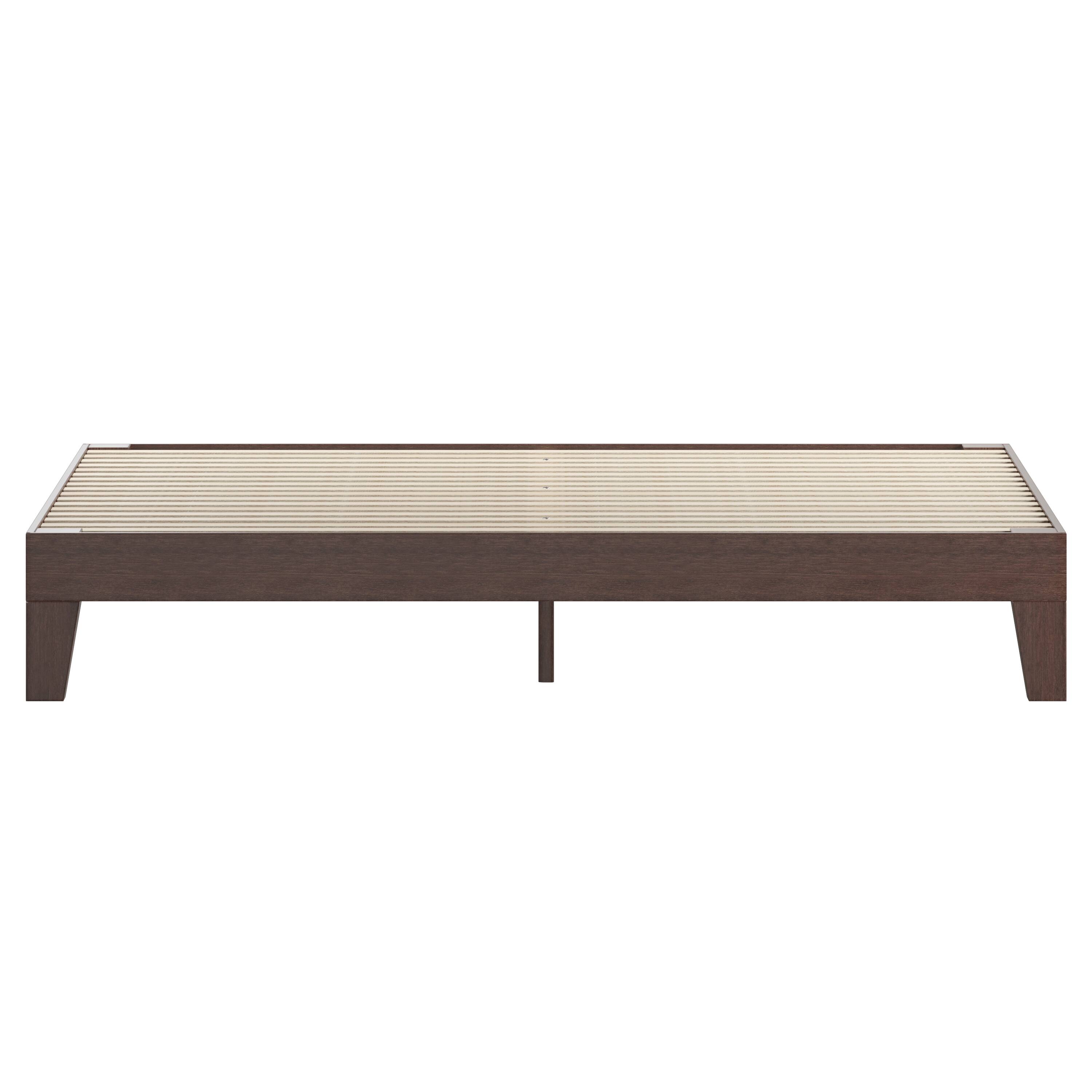 Alt View 8. Emma + Oliver - Avila Wooden Platform Bed with Wooden Support Slats; No Box Spring or Foundation Required - Walnut.