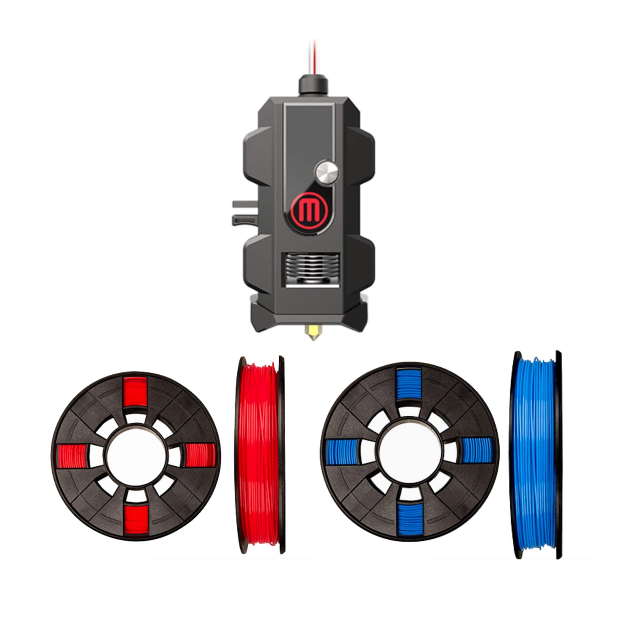 MakerBot - Smart Extruder Plus with Red and True Blue PLA Filament Spool Bundle