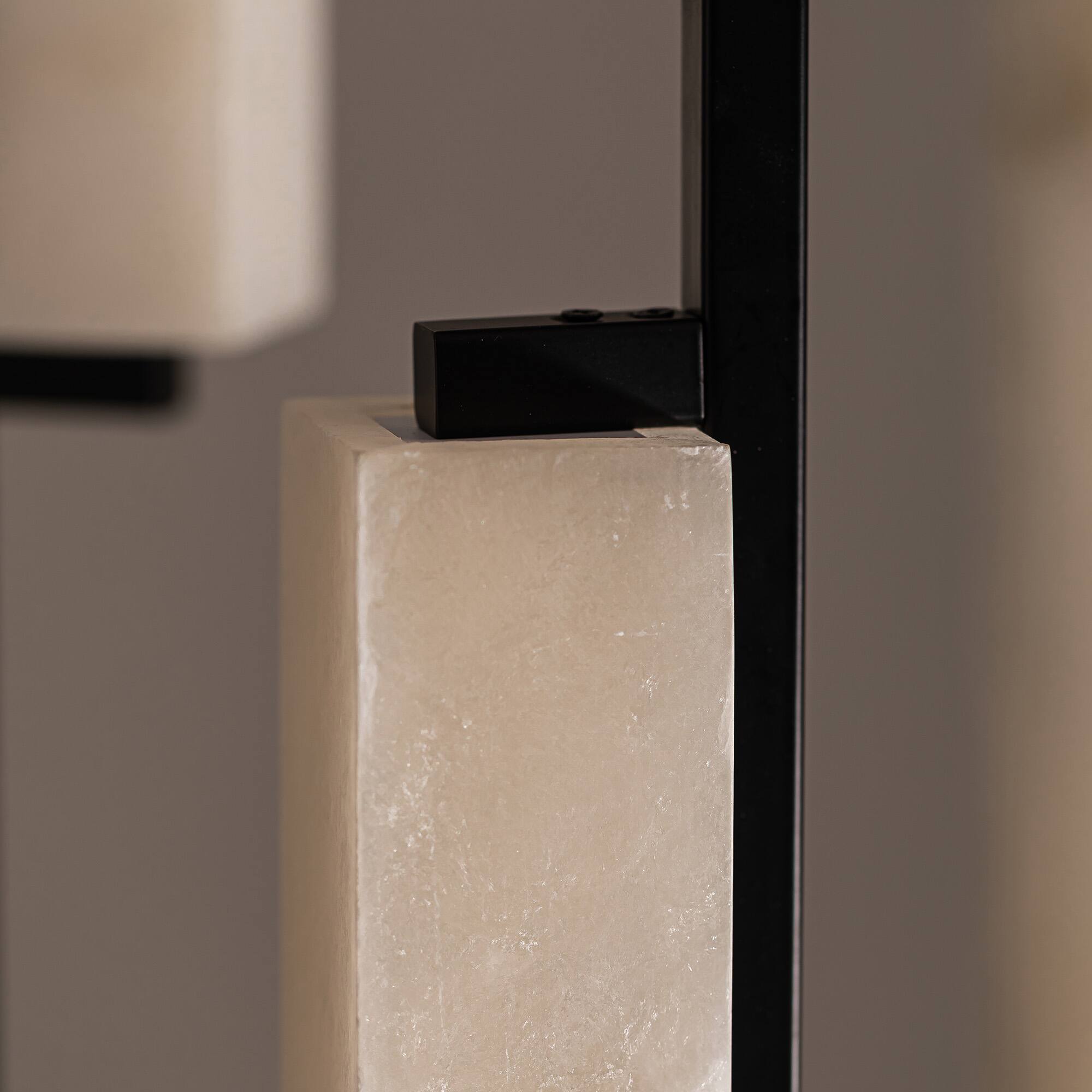 Alt View 8. Siljoy - 24 In Black Alabaster 10-Light LED Staircase Chandelier, 3 Color Changing, for Living Room and High Ceiling Foyer - Black.