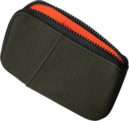ALPAKA - RFID Zip Card Pouch with YKK Silent Zippers, Holds 12–20+ Cards, Coin & Cash Storage, Front Transit Slot, HUB Compatible - Green Axoflux 210D