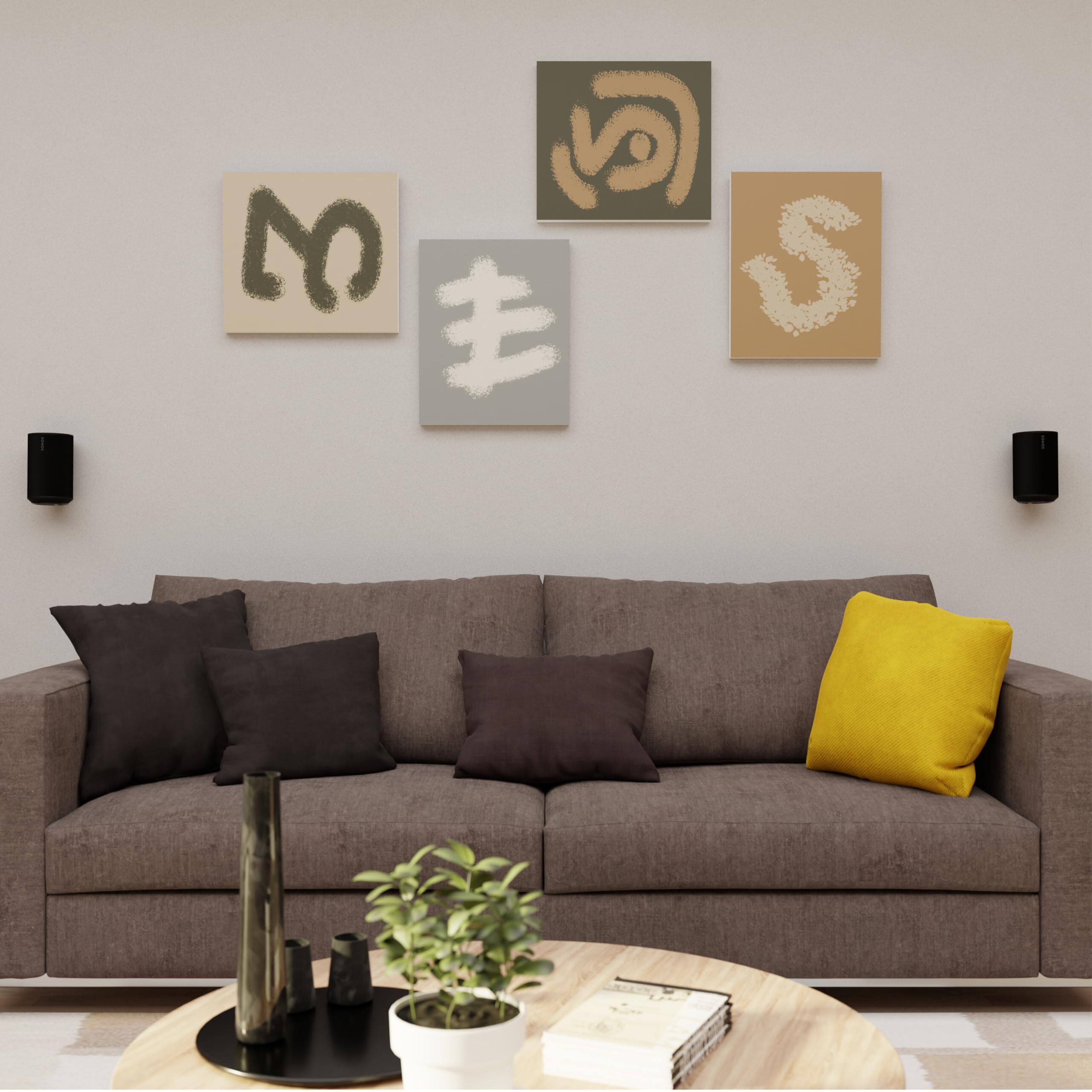 Alt View 3. Sanus - Fixed Wall Mount for Sonos Era 100™ Speaker - Secure and Space-Saving Design - Black.