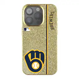 Keyscaper - MLB - Milwaukee Brewers - iPhone Bling Case - 16 Plus - Gold