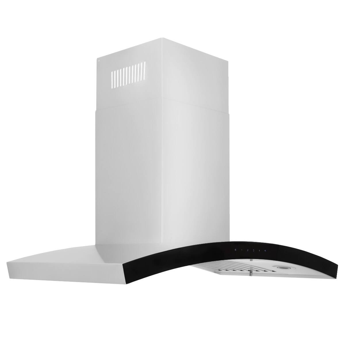 Angle. ZLINE - ZLINE 36 in. Convertible Vent Wall Mount Range Hood in Stainless Steel (KN6-36) - Stainless steel.