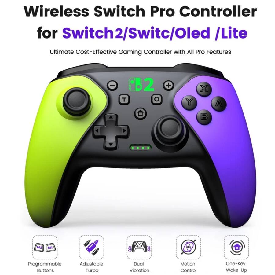 Pro Controller Sw2 Kitcheniva SW2 Wireless Pro Bluetooth Controller For Nintendo Switch 2 ...