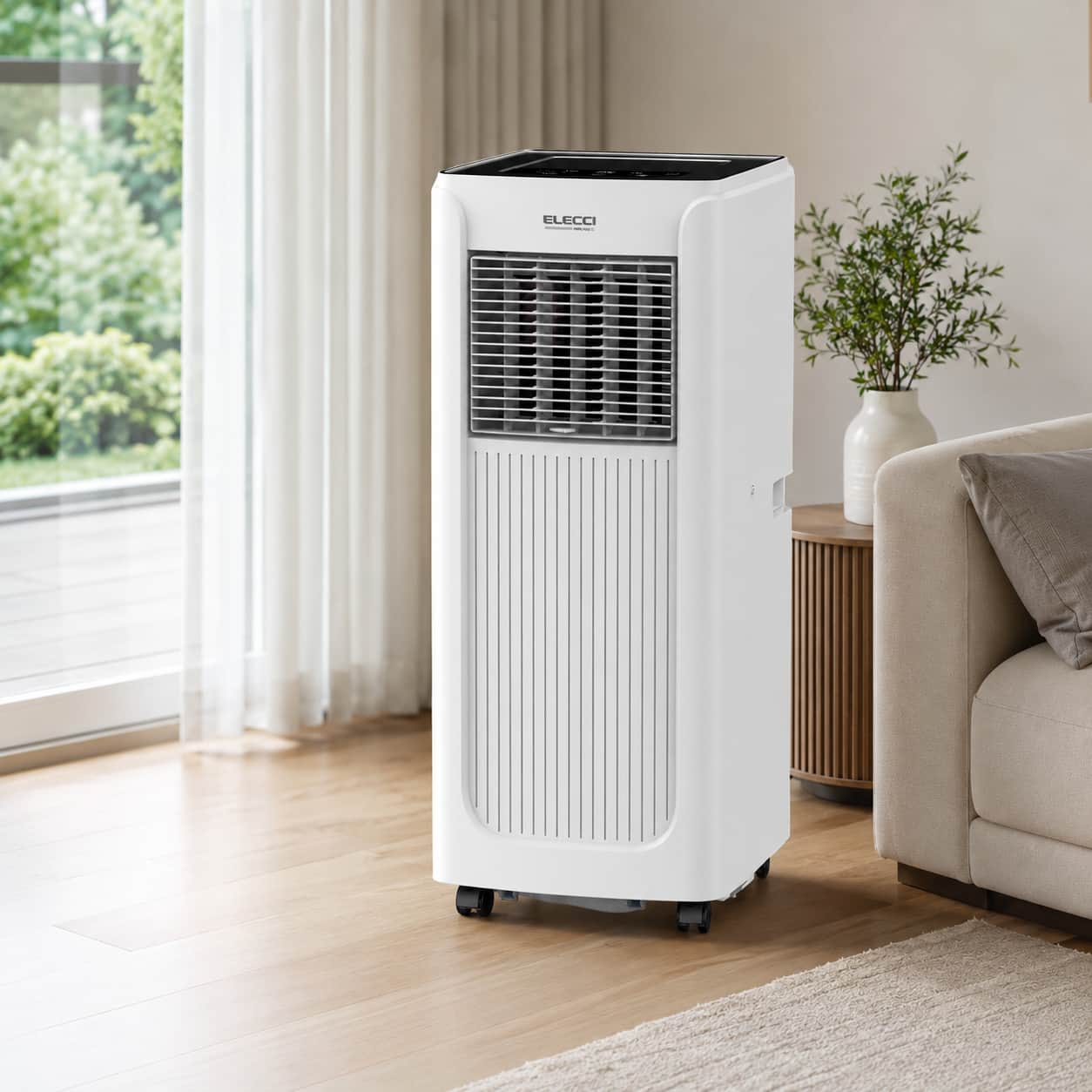 Airplus - 7500 BTU Portable Air Conditioner Cools up to 500 Sq.Ft 3-in-1 AC Unit with Remote Control - White