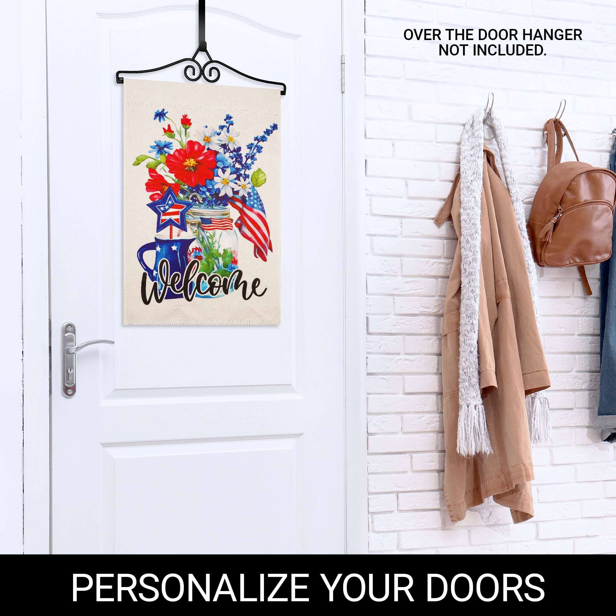 OVER THE DOOR HANGER NOT INCLUDED.

PERSONALIZE YOUR DOORS