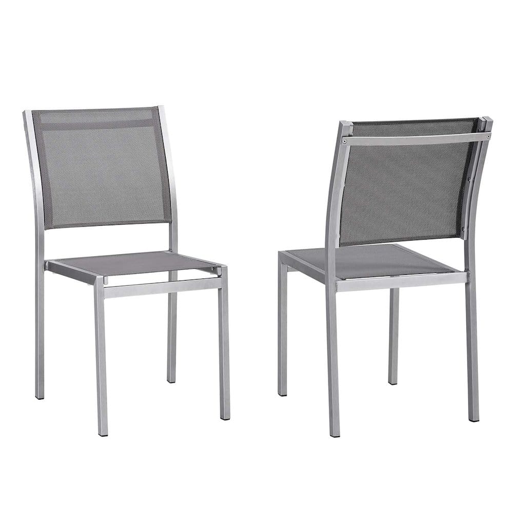 Modway - Shore Outdoor Patio Aluminum Side Chair Set of 2 - Gray