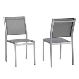 Modway - Shore Outdoor Patio Aluminum Side Chair Set of 2 - Gray