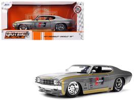 Jada - 1971 Chevrolet Chevelle SS "Hurst" Stripes "Bigtime Muscle" Series 1/24 - Gray Metallic with Gold