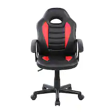 Front. Forest'nSky - Racer Gaming Chair, Student Task Chair with Wheels & Swivel for Gaming & Homework - Red.