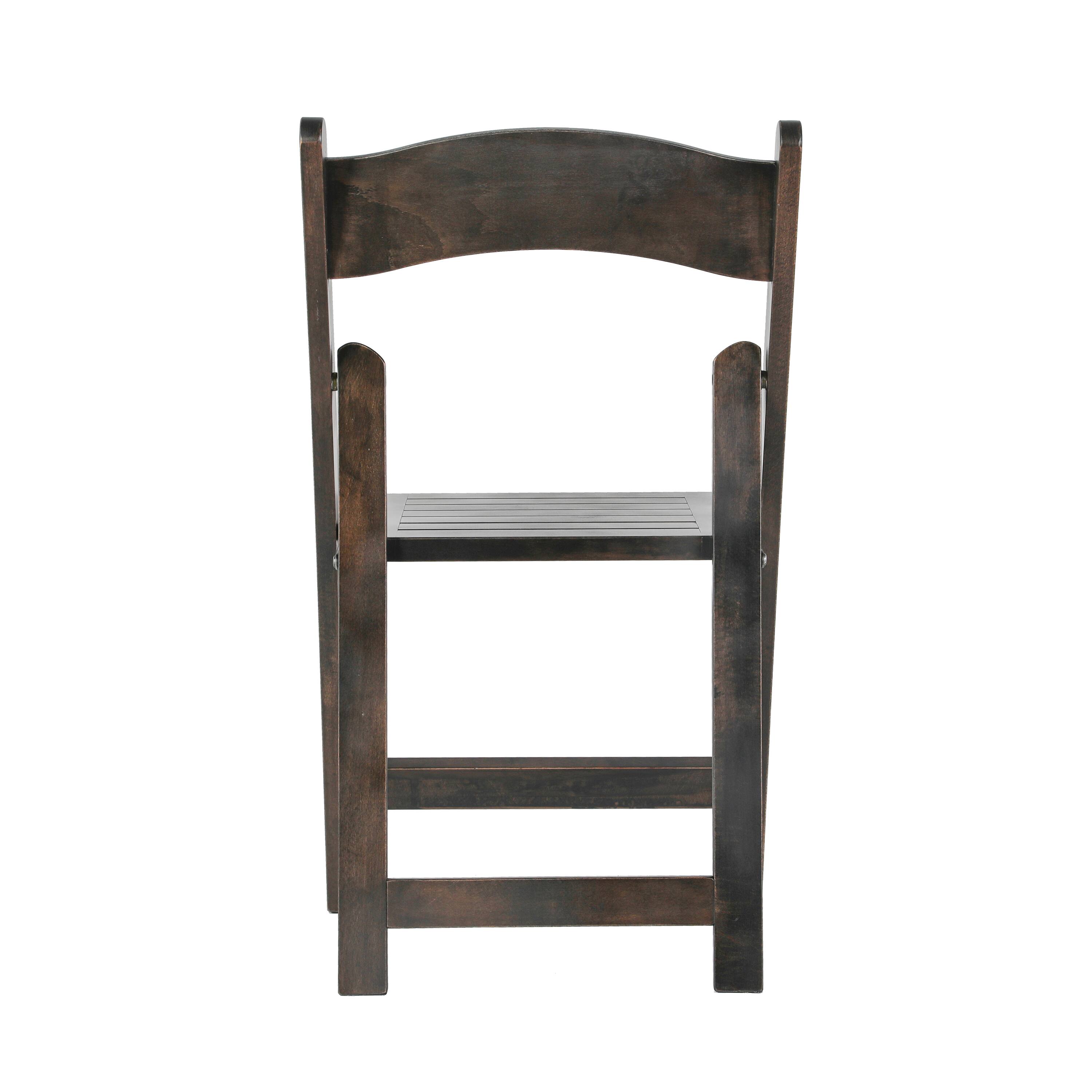 Alt View 7. Emma + Oliver - Magill Set of 4 Solid Wood Foldable Dining Chairs - Early American Wood.
