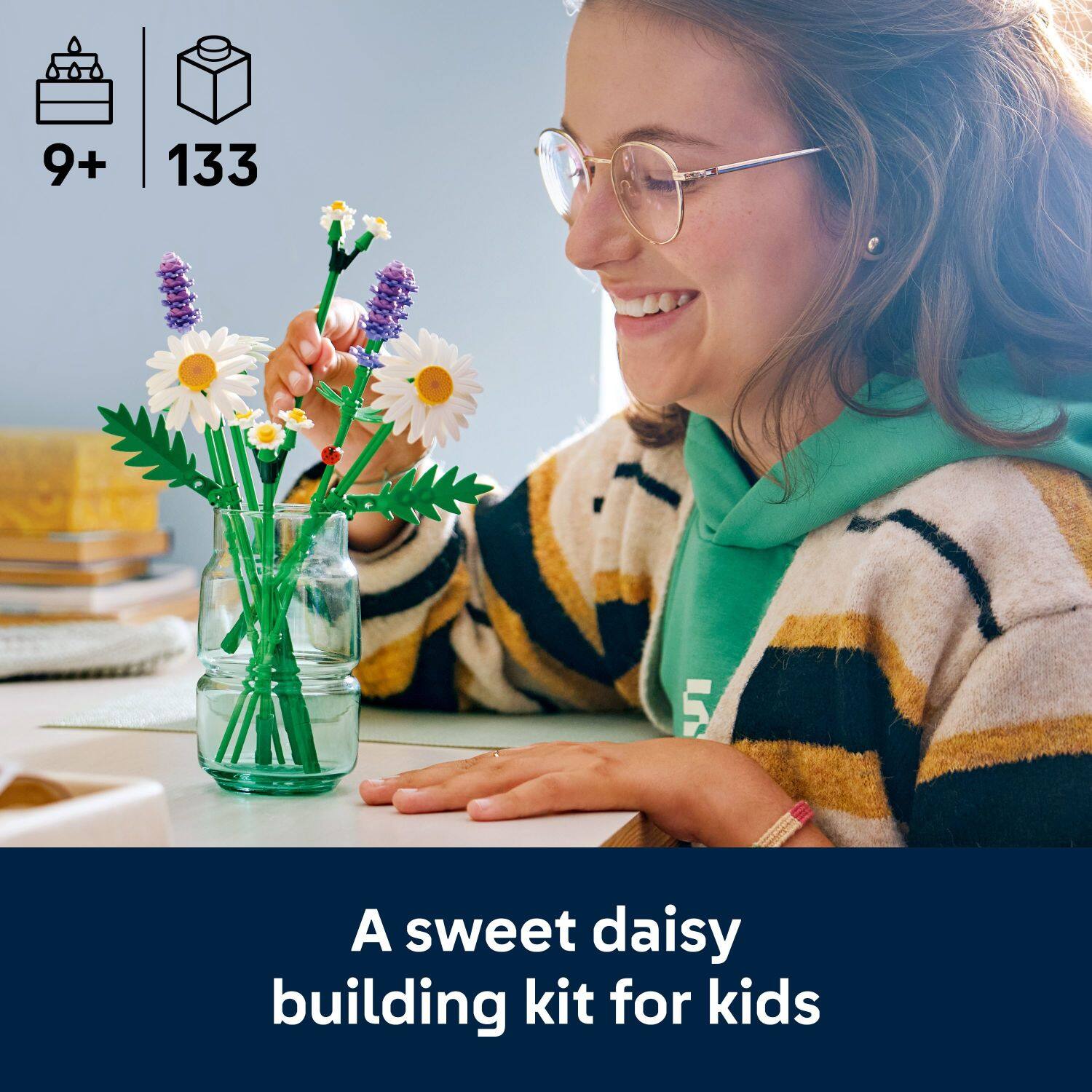 9+ 133  
A sweet daisy building kit for kids