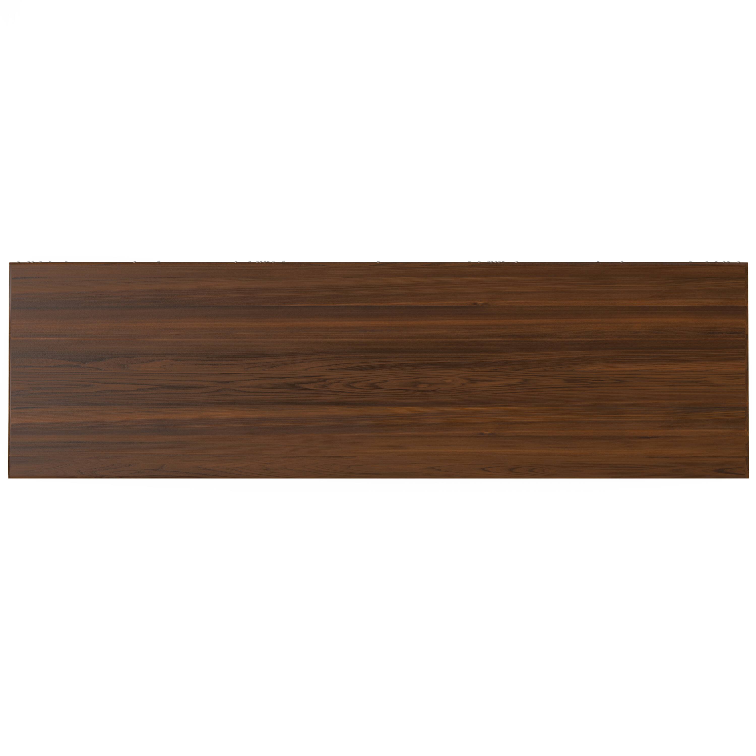 Alt View 2. Simpli Home - Hunter 3 Door Sideboard Buffet in Walnut Veneer - Walnut Veneer.