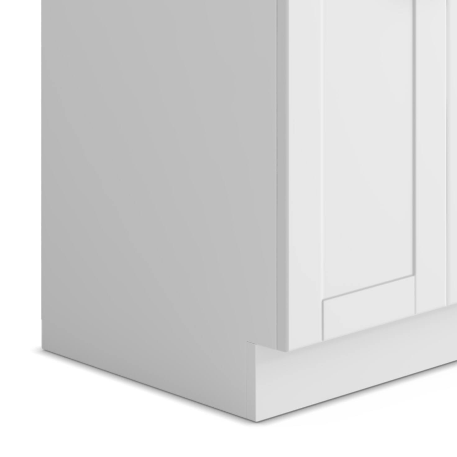 Alt View 5. Simpli Home - Kyle All-In-One 24-inch Laundry Utility Sink and Cabinet - Pure White.