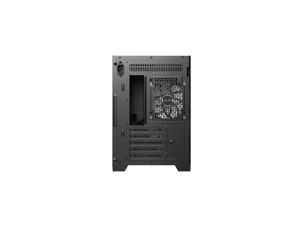Alt View 6. Antec - FLUX M 3mm Tempered Glass Side Panel Micro-ATX Case, 6 x 120 Fans Included - Black.