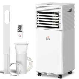Homcom - BTU Mobile Air Conditioner for Cooling and Dehumidifying, Remote Control, 24H Timer - White