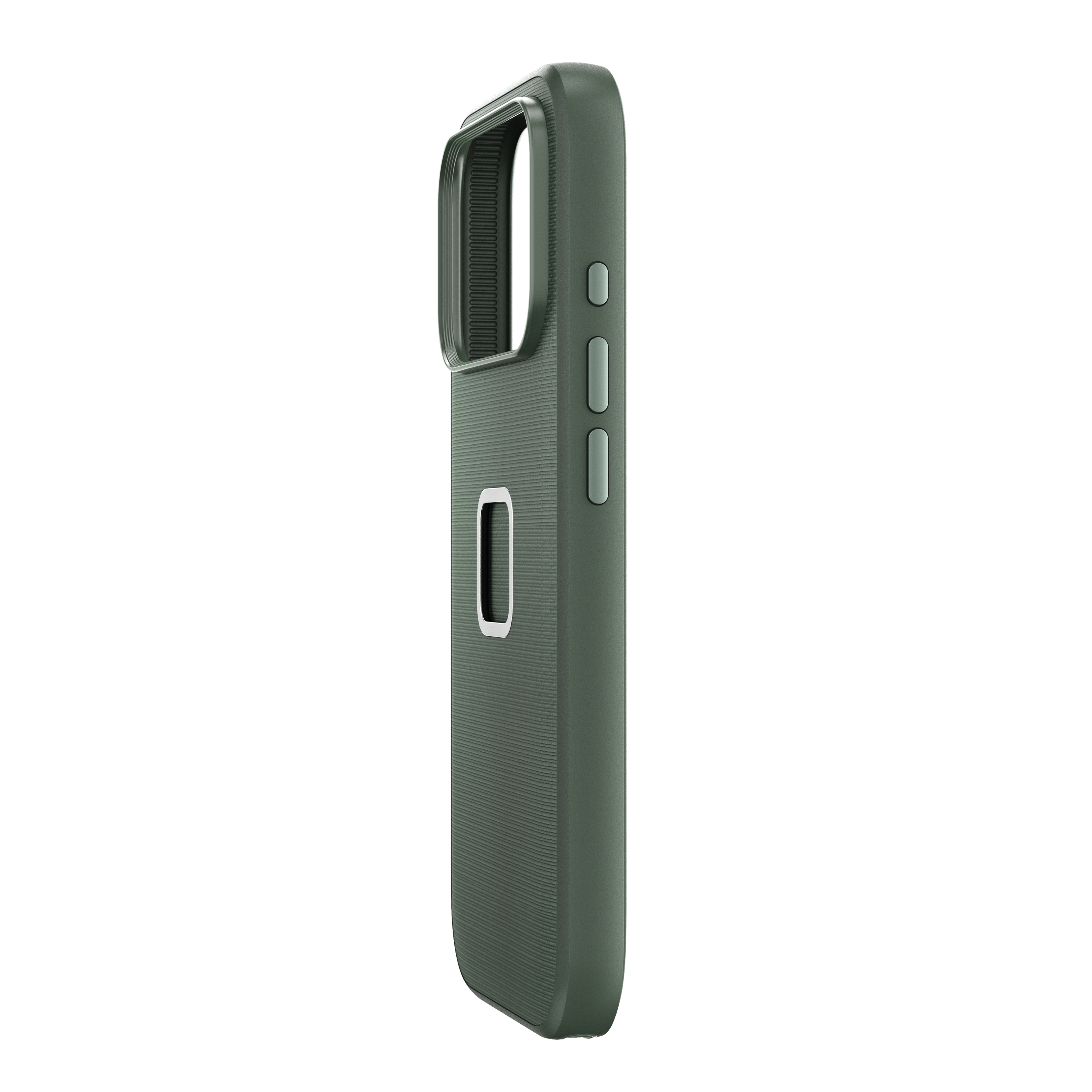 Angle. Peak Design - Mobile Everyday Fabric Case Apple iPhone 17 Pro Sage - Sage.