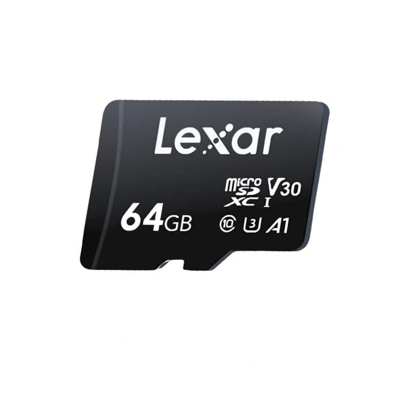 Lexar - 64GB High Endurance microSD Card U3 V30 A1, Up to 100MB/s Read, for Dash Cams and Security Cameras