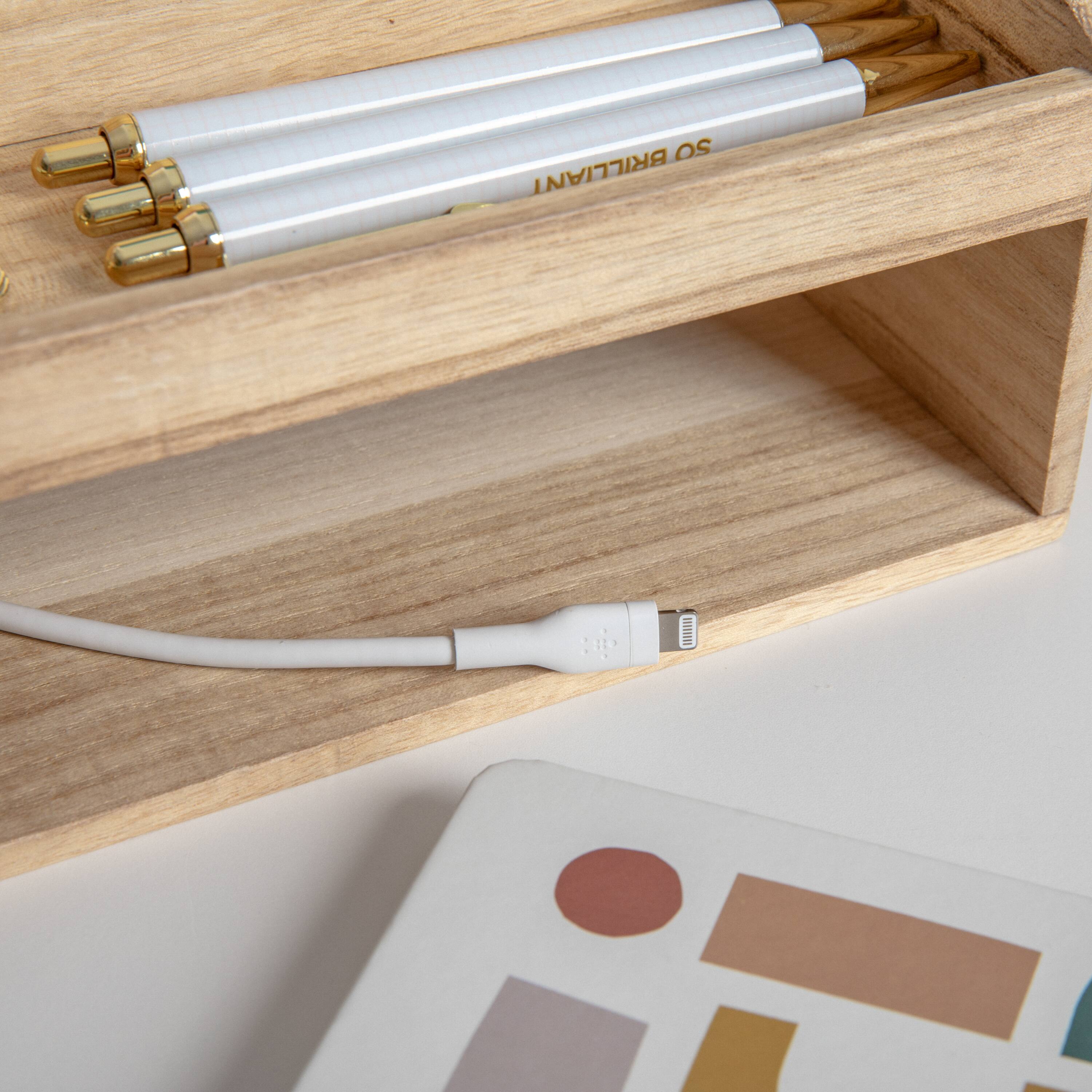 Alt View 14. Martha Stewart - Weston Premium Paulownia Wood Organizer - Light Natural.