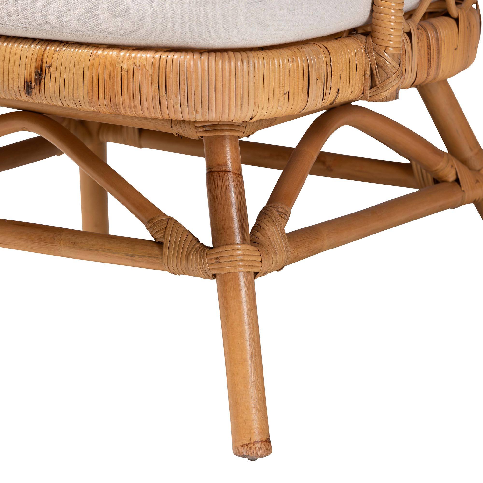 Alt View 2. bali & pari - Tania Bohemian Rattan Accent Chair - Light Honey.
