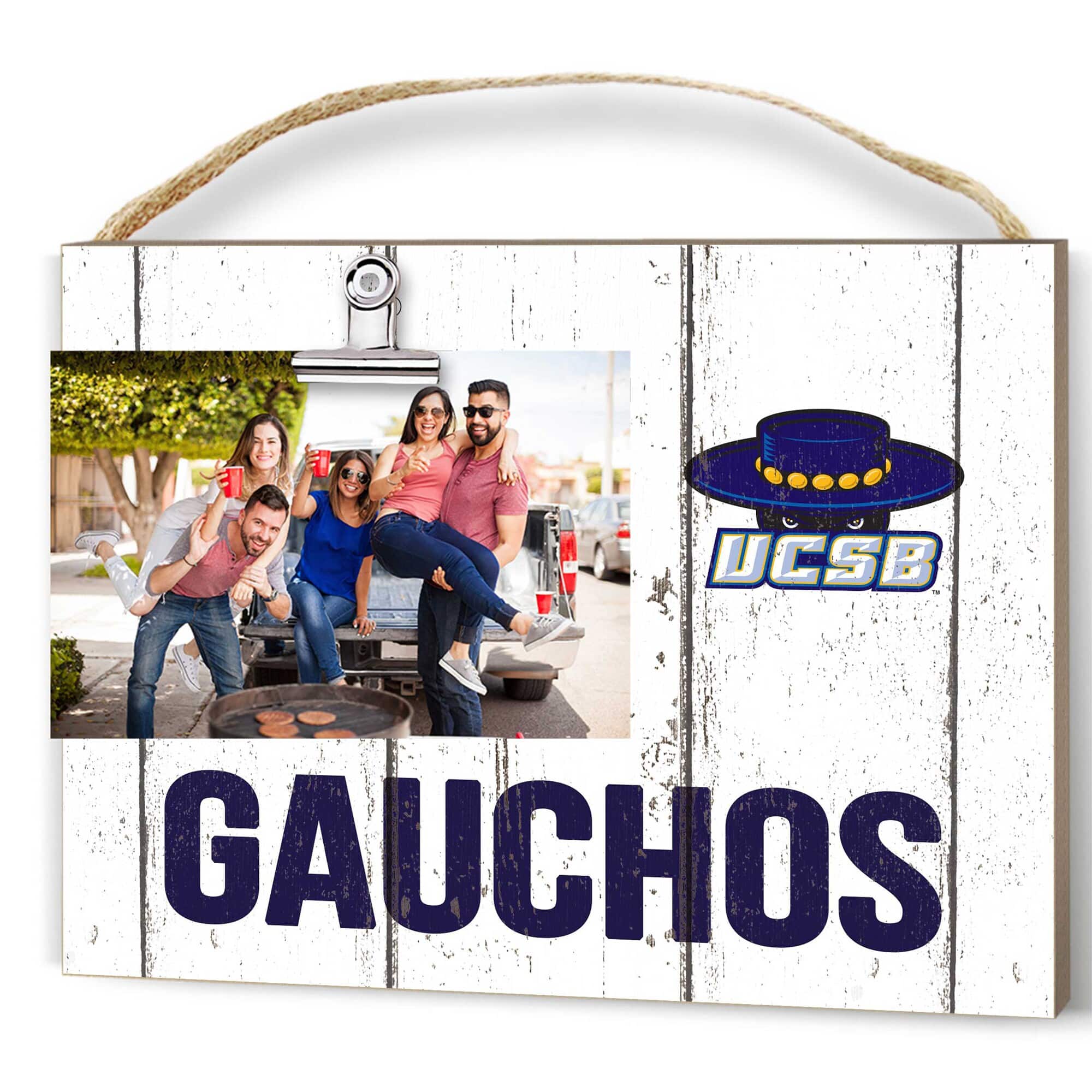 "Jardine - UC Santa Barbara Gauchos 8"" x 10"" Weathered Clip It Frame - White" price history on PriceWatchPro