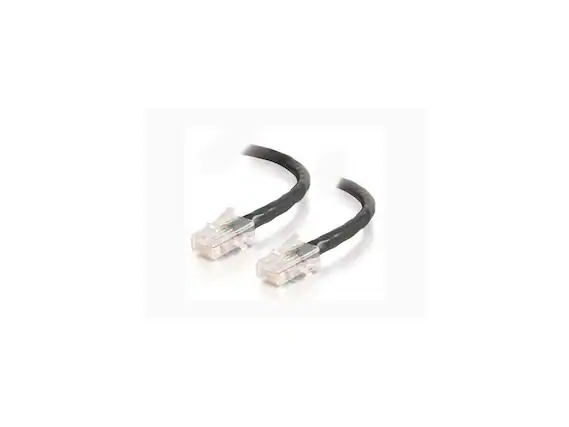Front. Cables to Go - C2G 22689 Cat5e Cable - Non-Booted Unshielded Ethernet Network Patch Cable, Black (7 Feet, 2.13 Meters).