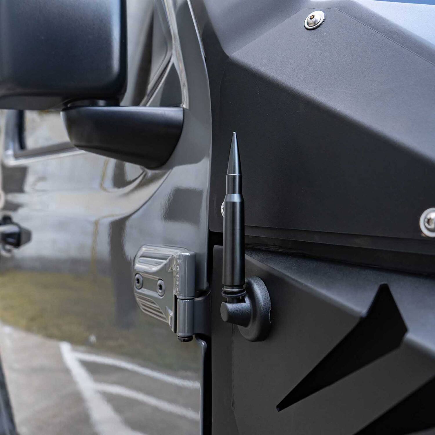 Angle. AMMOTENNA - Ammotenna 50fb 5.5-in. Billet Aluminum 0.50 Cal Replica Antenna Mast (flat Black) - black.