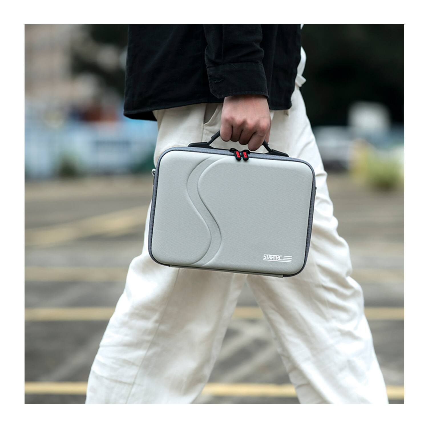 Back. StartRC - STARTRC Lightweight and Portable Soft Gray Carrying Case for DJI Mini 4K (Gray).