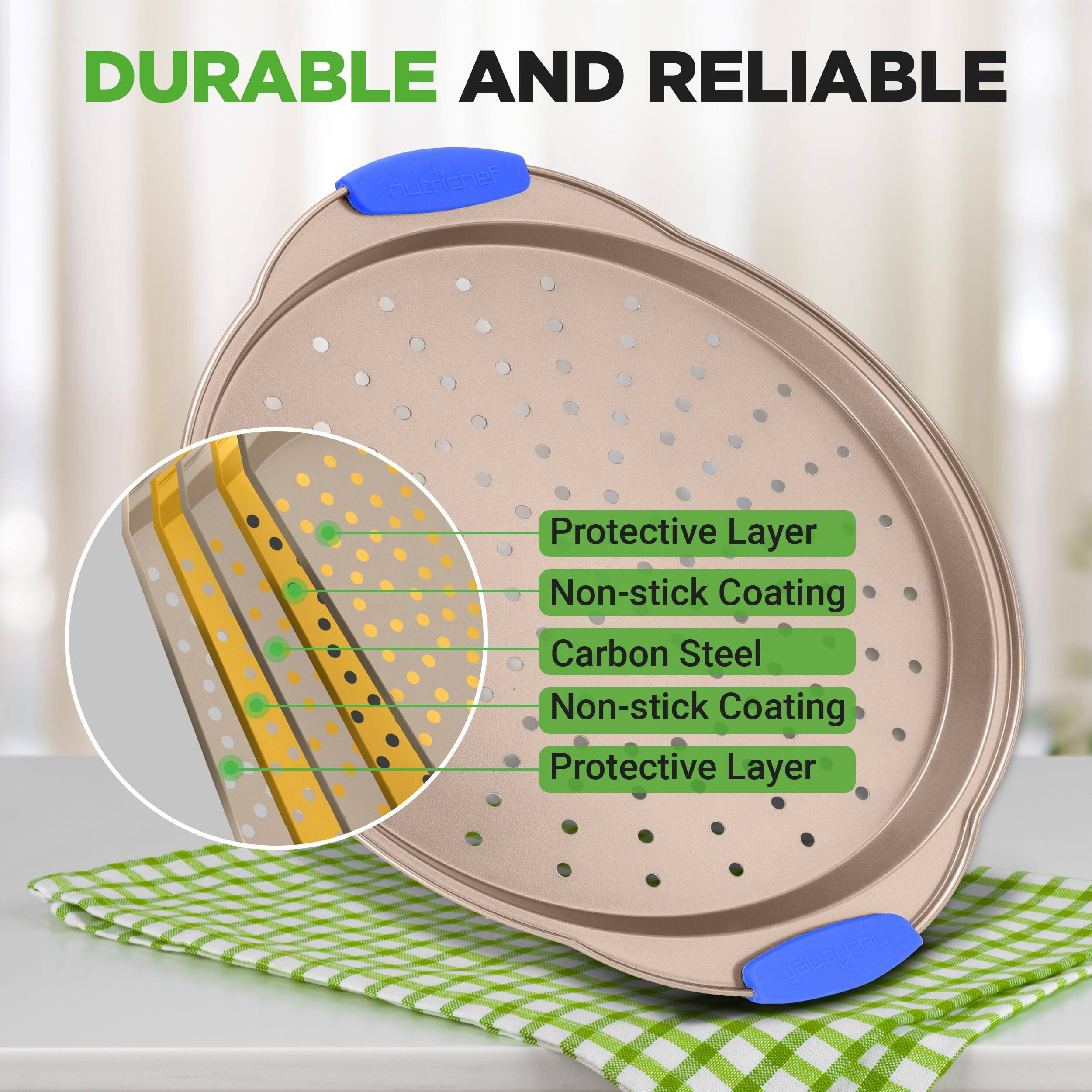 DURABLE AND RELIABLE  
nutricher  
Protective Layer  
Non-stick Coating  
Carbon Steel  
Non-stick Coating  
Protective Layer