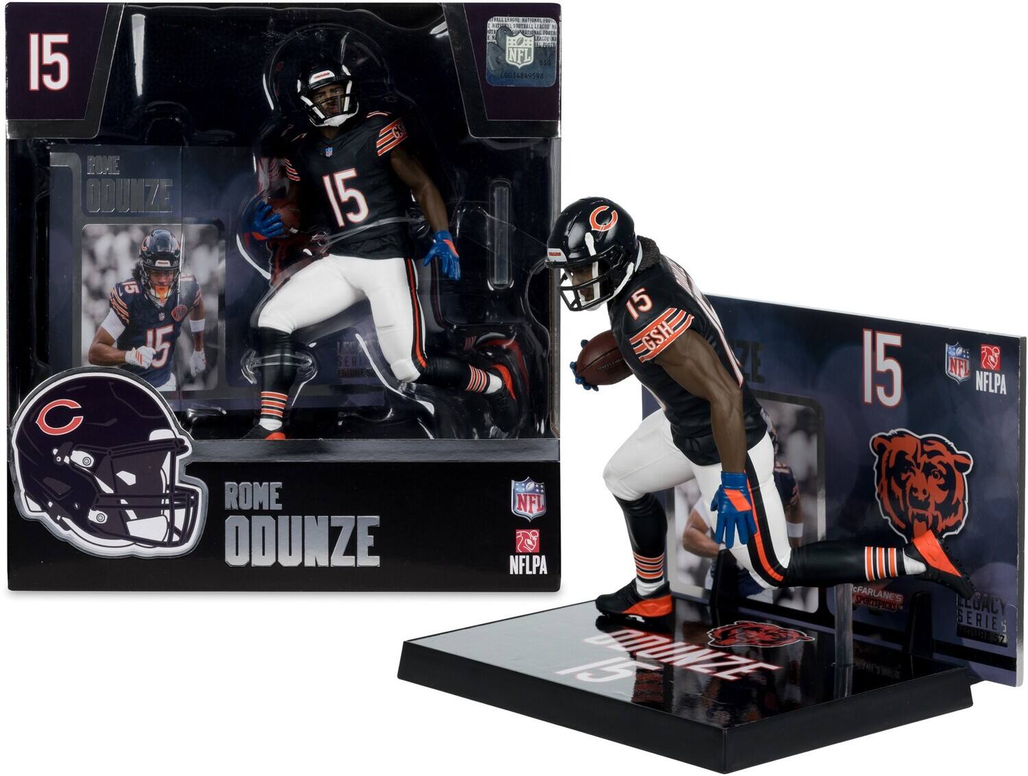 McFarlane SportsPicks - NFL - Rome Odunze (Chicago Bears) 7" Posed Figure - COLLECTIBLES