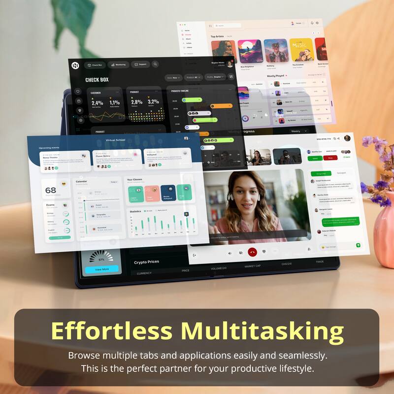 Effortless Multitasking  
Browse multiple tabs and applications easily and seamlessly.  
This is the perfect partner for your productive lifestyle.