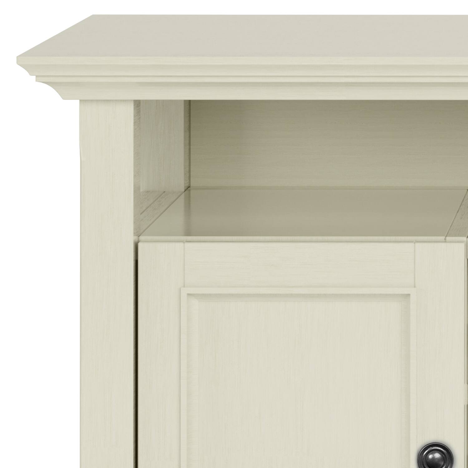 Alt View 9. Simpli Home - Amherst 54 inch Wide Solid Wood Transitional TV Stand in Antique White - Antique White.
