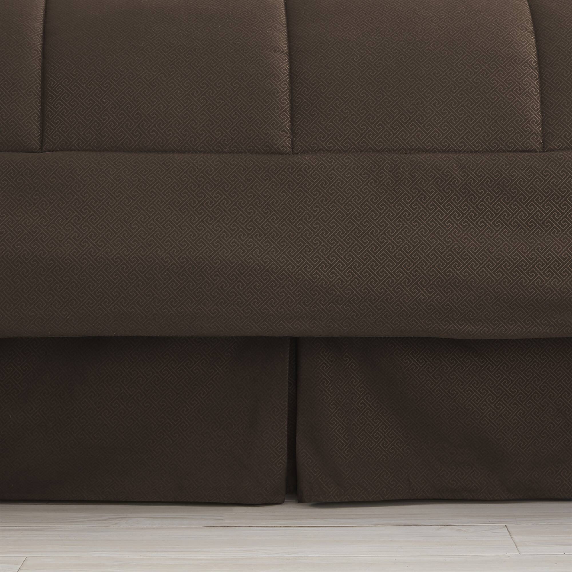 Alt View 1. Sweet Home Collection - 8 Piece Embossed Greek Key Bed in a Bag All Season Complete Set with Sheets - Queen - Chocolate.