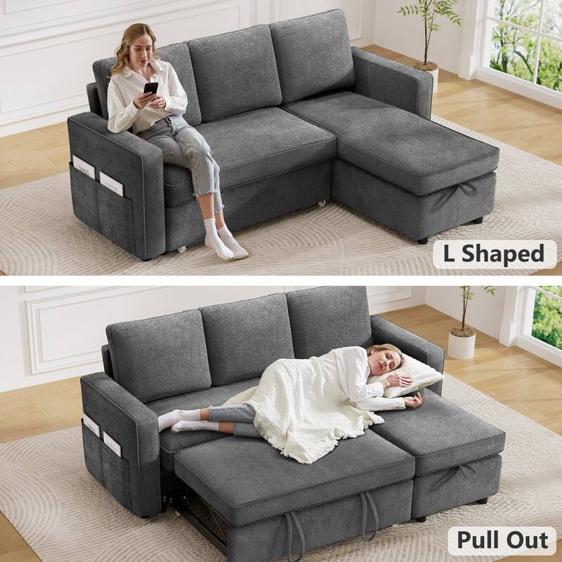 L-Shaped Pull Out Sofa