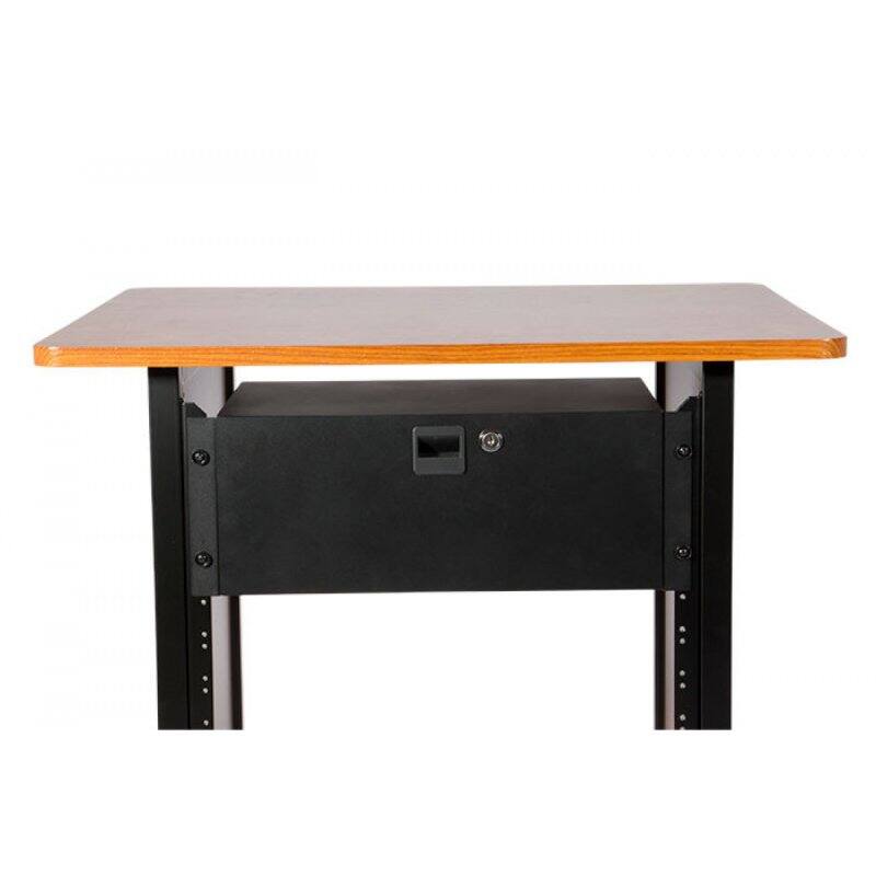 Alt View 3. On Stage Stands - OnStage RDLS4000 4U Locking Rack Drawer, Shallow (RDLS 4000) , Black - Black.