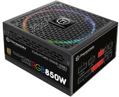 Thermaltake - ToughPower Grand RGB 850W ATX12V 2.4/EPS12V 2.92 80 Plus Gold Modular Power Supply - Black - Front_Zoom