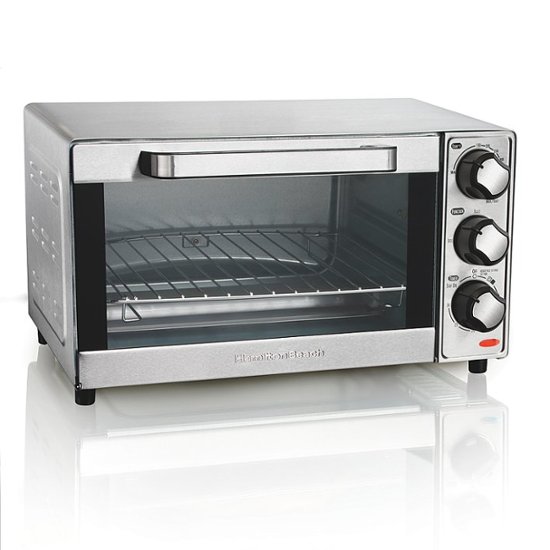 Hamilton Beach 4-Slice Silver Toaster Oven (1100-Watt) in the Toaster Ovens  department at