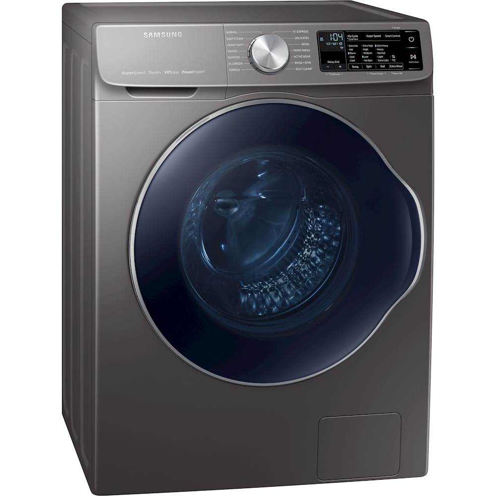 Angle View: Bosch WAT28401UC 500 Series 2.2 Cu. Ft White Front Load Washer