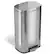 Angle. Halo - Premium 8 Gallon Step Pedal Trash Can with AbsorbX Odor Control System and Removable Inner Bucket - Stainless Steel.