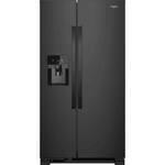 Whirlpool - 21.4 Cu. Ft. Side-by-Side Refrigerator - Black - Front_Standard