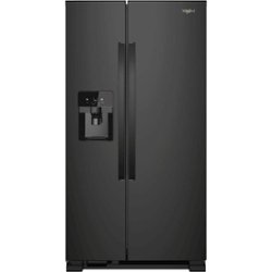 Whirlpool - 21.4 Cu. Ft. Side-by-Side Refrigerator - Black - Front_Zoom