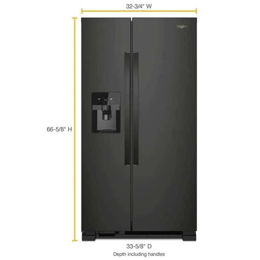 Alt View 16. Whirlpool - 21.4 Cu. Ft. Side-by-Side Refrigerator - Black.