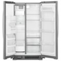 Angle Zoom. Whirlpool - 21.4 Cu. Ft. Side-by-Side Refrigerator - Monochromatic stainless steel.