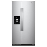 Whirlpool - 21.4 Cu. Ft. Side-by-Side Refrigerator - Monochromatic stainless steel - Front_Zoom