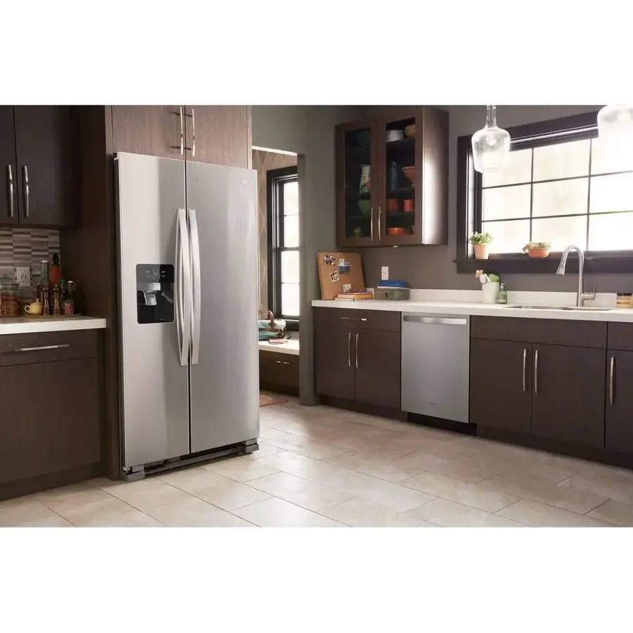 Alt View 11. Whirlpool - 21.4 Cu. Ft. Side-by-Side Refrigerator - Monochromatic Stainless Steel.