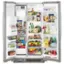 Left. Whirlpool - 21.4 Cu. Ft. Side-by-Side Refrigerator - Monochromatic Stainless Steel.
