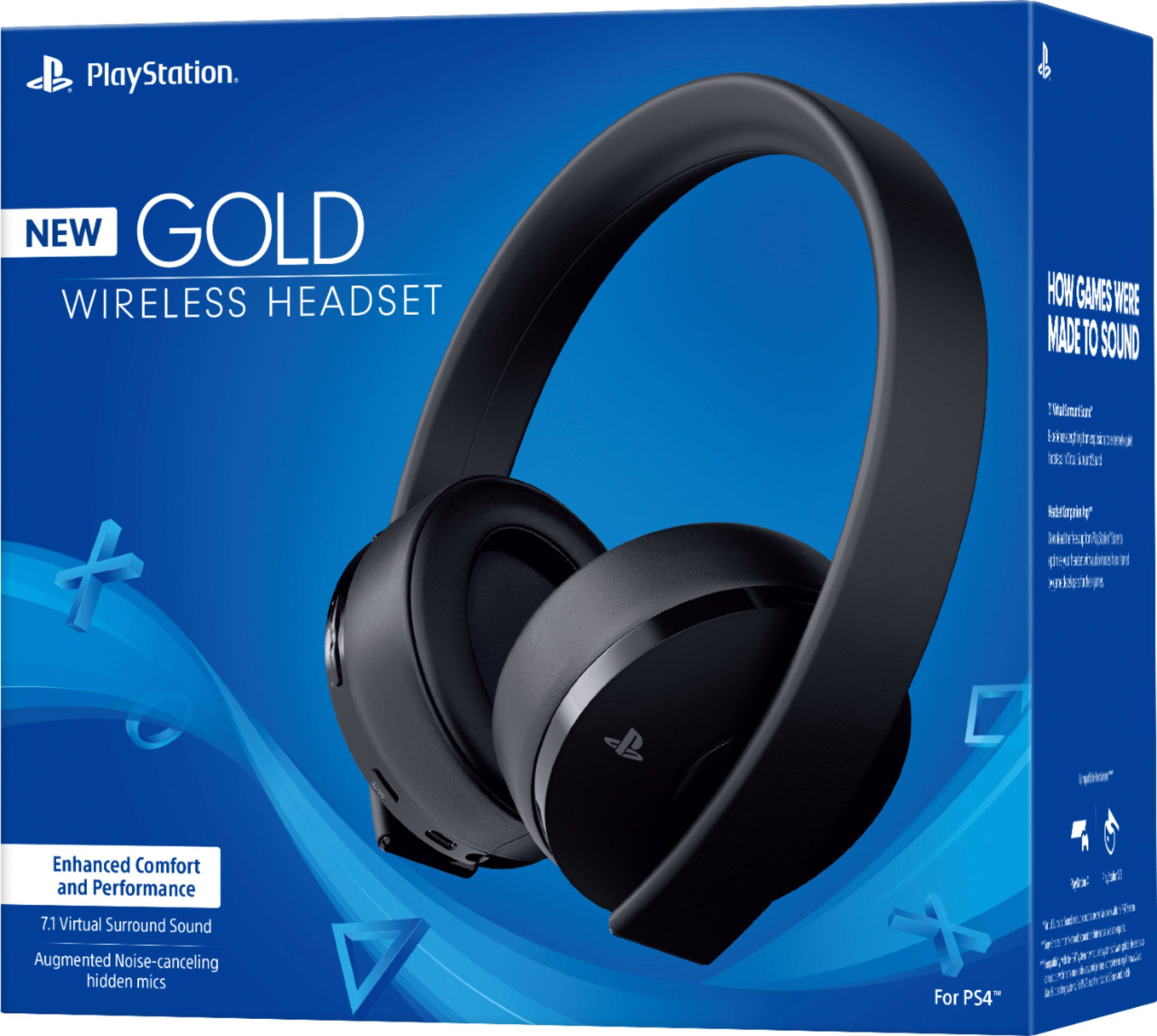 Alt View 19. Sony - Gold Wireless Stereo Headset - Black.