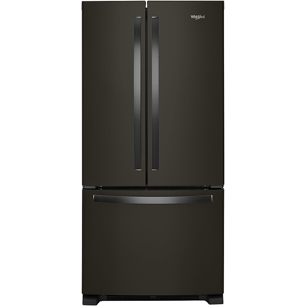 Best Buy: Whirlpool 22.1 Cu. Ft. French Door Refrigerator Black ...